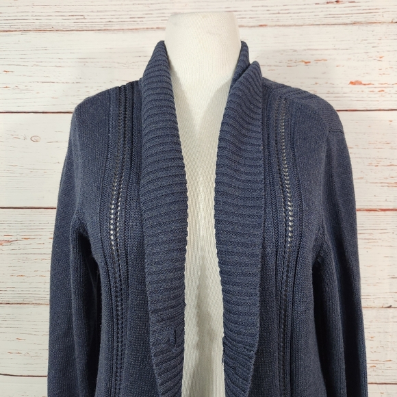 UGG Hayley Navy Button Up Cotton Cardigan Sweater Size XL - Picture 5 of 10